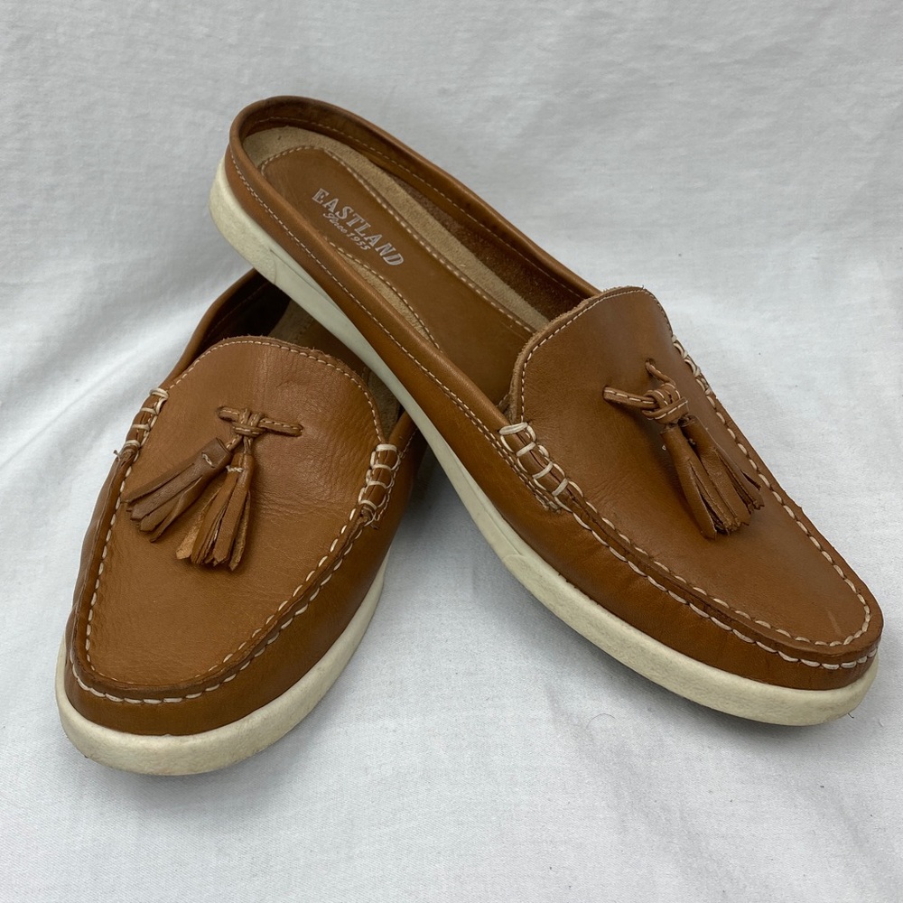 Eastland Mandy Tassel Mule Loafers Slide on size 8.5